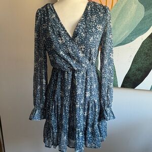 Inspired Hearts Blue Floral Dress